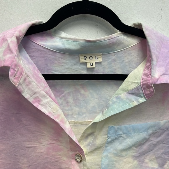 POL tie dye button down - Picture 5 of 6